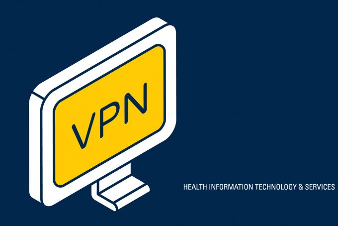 illustration of computer screen saying VPN
