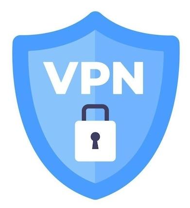 Shield icon with vpn written on it